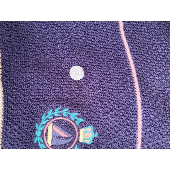 Vintage 80s Golf Sweater Size Large 1980s Ladies Short Sleeve Preppy Old Money - Picture 3 of 5